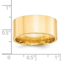 14k жълто злато стандартно тегло плосък комфорт годни сватбена лента размер 12. FLC100