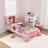 Комплект спално бельо на Disney Princess, легло за малко дете, приятели са магия, розово, полиестер