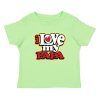 Xtrafly Apparel Youth Toddler Love My Papa Daddy Dad Child Child Crewneck Тениска