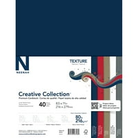 Neenah Textures Cardstock 8.5 x11 40 pkg цвята всеки