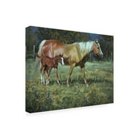 Изобразително изкуство поле на мечтите коне платно изкуство от Джак Соренсън
