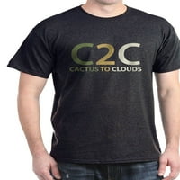 Cafepress - кактус към тениска с облаци - памучна тениска