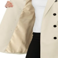Уникални изгодна дамски връхни дрехи клапа джобове Двуреден Тренч палто