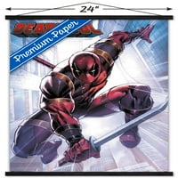 Marvel Comics - Deadpool - Attack Wall Poster с дървена магнитна рамка, 22.375 34