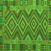 Ahgly Company Indoor Rectangle Southwestern Green Country Area Rugs, 5 '7'