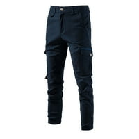 Buigttklop без граници мъжки панталони, мъжки небрежен чист цвят на открито с цип джобни ежедневни панталони суипани