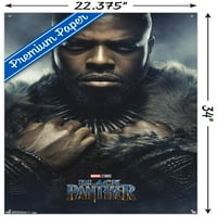 Marvel Cinematic Universe - Black Panther - M'Baku ЕДИН ПОСТАВЕН СТЕНА ПЛАТЕР с бутални щифтове, 22.375 34