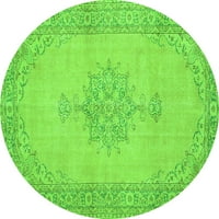 Ahgly Company Indoor Round Персийски зелени традиционни килими, 7 'кръг