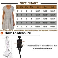 Рокли за жени плюс размер женски клирънс слънчева рокля v-образно деколте с къс ръкав полка точка средна дължина класическа рокля