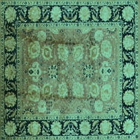 Ahgly Company вътрешен правоъгълник ориенталски тюркоазено сини традиционни килими, 7 '10'