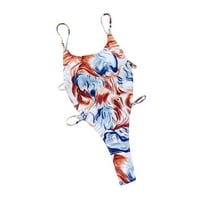 B91XZ Контролен бански костюми за жени ретро бански костюм лятна модна спагети каишка бански костюм бански костюм плаж бански