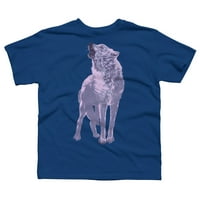 Самотен вълк вият лилави момчета Royal Blue Graphic Tee - Дизайн от хора XL