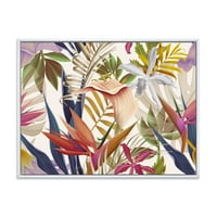 Дизайнарт 'винтидж тропически цветя осми' тропическа рамка платно за стена арт принт