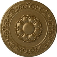 Екена Милуърк 3 4 од 2 П Сидни таван медальон, ръчно рисуван бледо злато