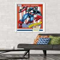 Marvel Trading Cards - Captain America Wall Poster, 22.375 34 FRAMED