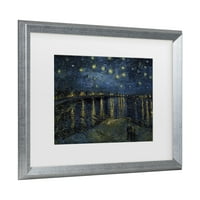 Изобразително изкуство звездна нощ в рамка от Винсент Ван Гог