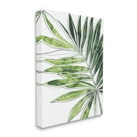 Ступел индустрии тропическо зелено растение изразителни палмови линии платно стена изкуство, 20, дизайн от юни Ерика Вес