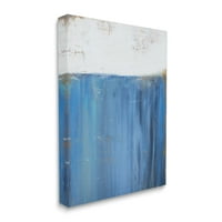 Ступел Индъстрис Синьо бяло блок абстракция падаща вода движение, 40, проектиран от Мелиса Лайънс