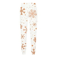 jjayotai панталони за мъже клирънс мъже небрежни модни суитчъри Коледа 3d отпечатани еластични панталони ролки бяло бяло