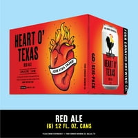 Четири ъгли сърце О ' Тексас червено ейл бира, бира, Флорида Унции кутии, 6% АБВ