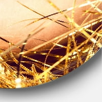 Дизайнарт' близък план на златни женски устни ' модерен кръг метал Арт-диск от 11