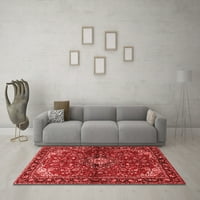 Ahgly Company Indoor Round Персийски червени традиционни килими, 4 'кръг