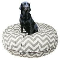 Беси и Барни Водоустойчив сив вълна вътрешен външен издръжлив бейгъл домашен любимец куче легло с подвижен капак