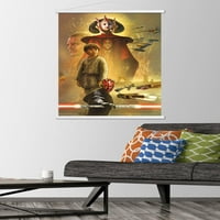 Star Wars: Phantom Menace - Плакат за стена на празника с дървена магнитна рамка, 22.375 34