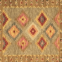 Ahgly Company Indoor Rectangle Southwestern Brown Country Country Rugs, 5 '7'
