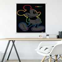 Disney Mickey Mouse - Плакат за стена на дъгата с магнитна рамка, 22.375 34