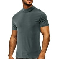 Jmntiy мъже с къс ръкав ежедневна модна база с висока яка тениска тениска блуза мъжки ризи -xxxl клирънс подарък за баща