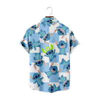 Тениски за тениски с къс ръкав Lilo & Stitch тениски за тениски за улично облекло тениска цветна 3D отпечатана памучна топ мода