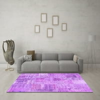 Ahgly Company Indoor Rectangle Packwork Purple Transitional Area Rugs, 2 '3'
