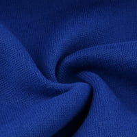 drpgunly ризи за жени olid дълъг ръкав домашен любимец големи джобове кадифени качулки пуловер суичър отгоре сини m
