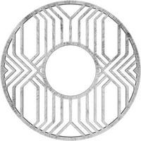 22 од 8 ИД 3 4П империя архитектурен клас ПВЦ Пиърсинг таван медальон, античен Сребро