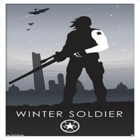 Marvel Comics - Зимен войник - Минималистичен плакат за стена, 22.375 34