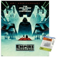 Междузвездни войни: Империята настъпва назад - 40 -годишнина за стенен плакат с бутални щифтове, 14.725 22.375