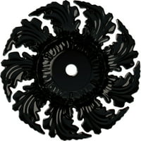 Ekena Millwork 5 8 OD 1 4 PEEDHAM таван медальон, ръчно рисуван черна перла