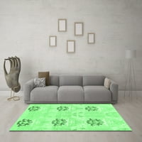 Ahgly Company Indoor Rectangle Oriental Emerald Green Modern Area Rugs, 2 '5'