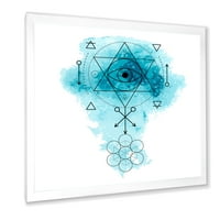 Дизайнарт 'свещената геометрия и символ на алхимията' Бохемски и еклектичен Арт Принт