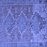 Ahgly Company Machine Pashable Indoor Rectangle Oriental Blue Traditional Area Cugs, 4 '6'