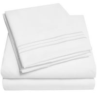 Серия дълбок джоб спалня спално легло комплект Двойна ШЛ-Бяло