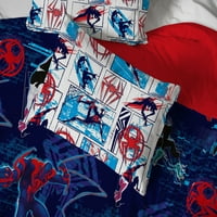 Спайдър-Мен Майлс Моралес Детски комплект легло в чанта, 64, микрофибър, синьо, Марвел