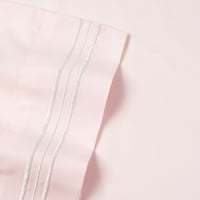 Сладка домашна колекция серия спално бельо-Екстра мек микрофибър дълбок Джобен комплект-бледо розово, кемпер Куин