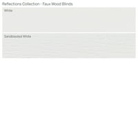 Колекция От Персонализирани Отражения, 2 Безжични Дървени Щори, Бял Пясък, 1 8 Ширина 48 Дължина