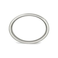 Мъжки длето от неръждаема стомана Плосък полиран сватбена лента пръстен