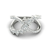 Клъстер диамантен пръстен, розово злато по поръчка, диамантен пръстен за сватба, 14k твърд златен пръстен, сватбен пръстен