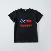 Американски флаг Kid Toddler ризи 3d графични отпечатани тийнейджъри момчета момичета новост модна тениски с къс ръкав унизинг