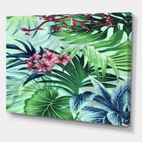 Дизайнарт 'винтидж тропически цветя ви' традиционно платно Принт за стена