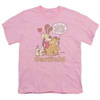 Trevco GAR490-Y-Garfield & Cant Win-Short Sleeve Youth 18- тениска, розово- изключително голям